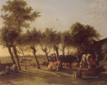Paulus Potter Farm près de la Haye 1647 taureaux Peinture à l'huile